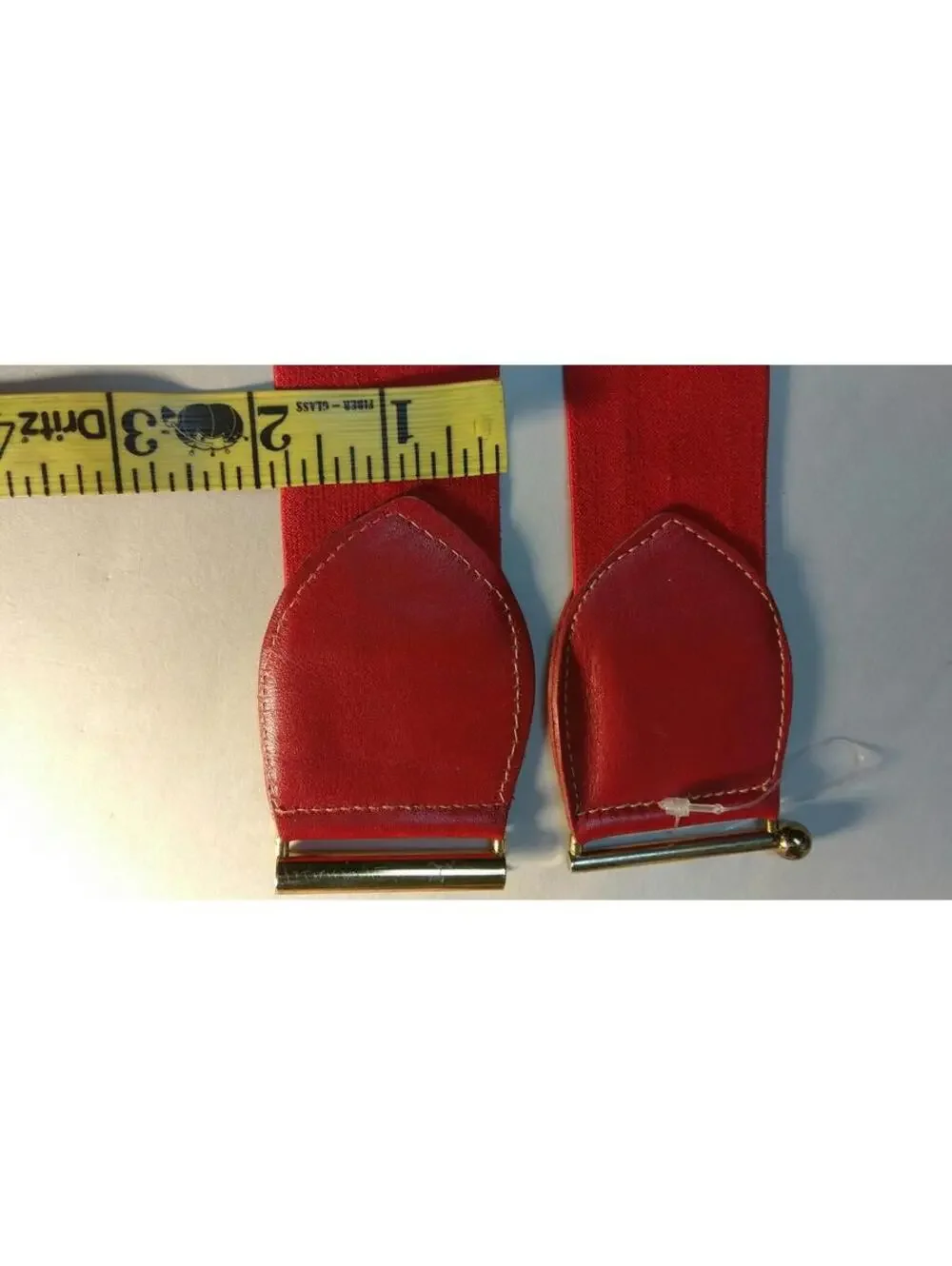 Vintage 1980s Red Belt High Waist Cinch Rouge Leather Rojo Elastic Cinturon Med